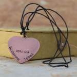 Heart shaped copper Cancer horoscope pendant