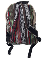 Pure hemp backpack made with a mix of woven cotton
