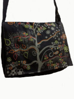 Tree of Life bag with print and embroidery