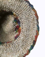 Hippy embroidered hemp hat