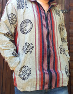 Stonewashed Printed Sharma Cotton Hooded Jacket