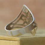 Endless Knot White Metal Ring