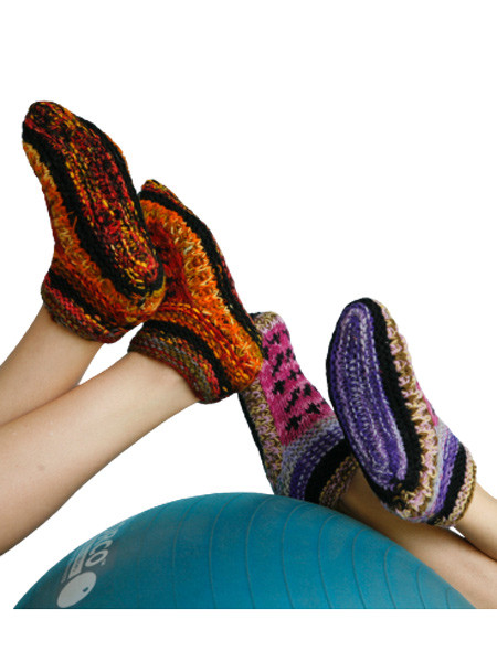 Short Winter Wool Slippers