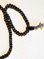Black inlaid bone mala