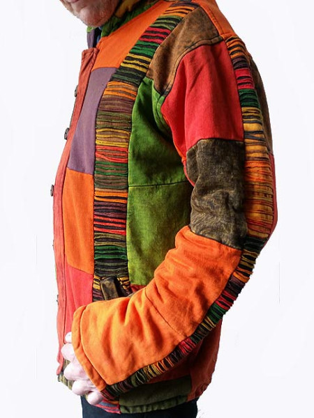 Razor-Cut Patchwork Cotton Hoodie