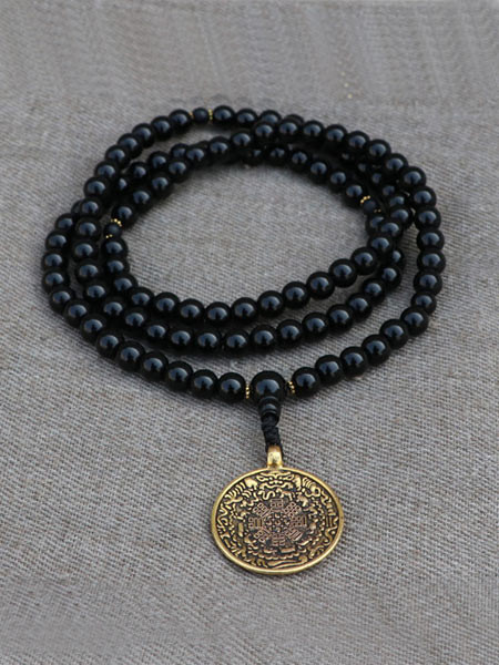 Mandala Black Onyx Stone Mala
