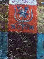 Patch embroidered bag