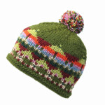 Funky, hippie wool knit beanie made in Kathmandu