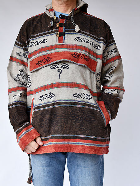 Ethno-Print Sharma Cotton Hoodie