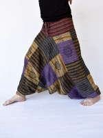 Striped Patchwork Harem Pants