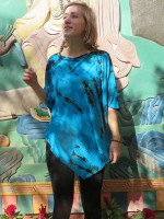 Tie dye viscose top