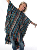 Hand woven geri cotton ethnic, Himalayan ponchos made in Nepal