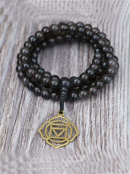 Black Obsidian Stone Prayer Mala