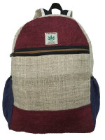 Handmade Hemp & Cotton Backpack – Two-Tone Natural Design