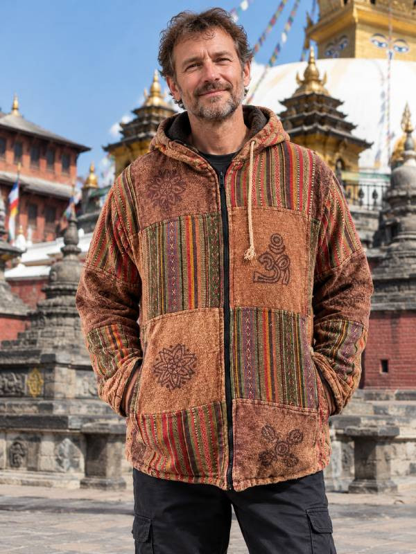 Stonewashed Nomad Patchwork Hoodie