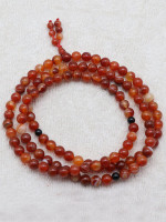 Fire agate prayer beads necklace