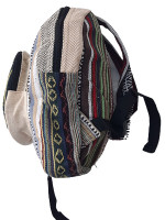 Pure hemp backpack made with a mix of woven cotton
