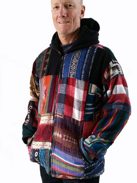 Mixed Media Patchwork Hippie Jacket