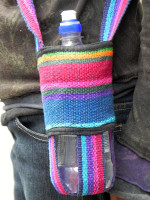 Tibetan bottle bag in rainbow colours