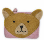 Felt purse with teddy bear design