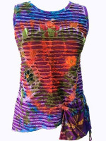 Sleeveless cutwork hippie top