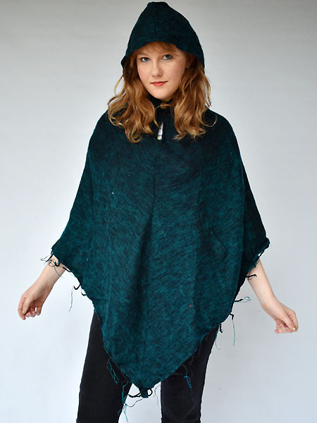 Nepalese shawl poncho