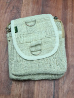 Small hemp passport bag made in Nepal