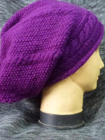 Purple slouch beanie