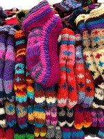 Hand knitted woolen slippers from Nepal