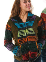 Funky hippie razor cut hoodie