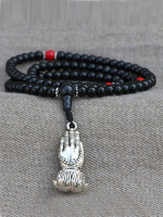 Namaste Hand Black Onyx Stone Mala