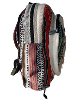 Pure hemp backpack made with a mix of woven cotton
