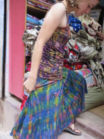 Rayon tie dye skirt