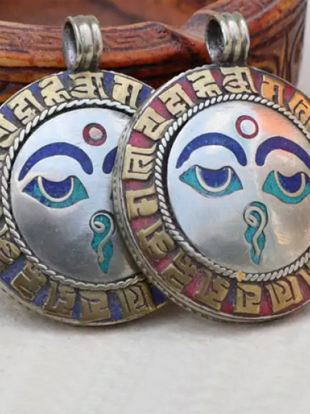 Buddha Eye Carved Pendant