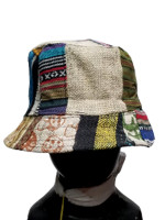 Hemp and woven cotton sun hat