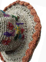 Hemp embroidered hat
