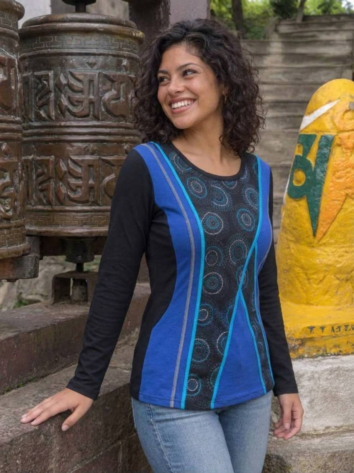 Print hippie-chic top