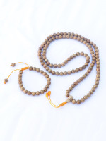 8 mm Lotus Seed Mala Necklace & Wrist Mala Set – Handcrafted in Nepal and sold online by Himalayan Handmades International