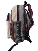 Pure hemp backpack made with a mix of woven cotton