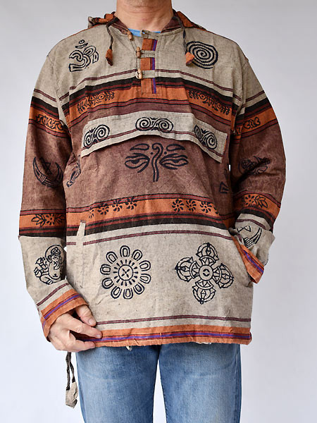 Block Printed Cotton Hippie Pullover