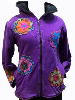 Long boho flower hoodie
