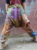 Funky patchwork dungaree