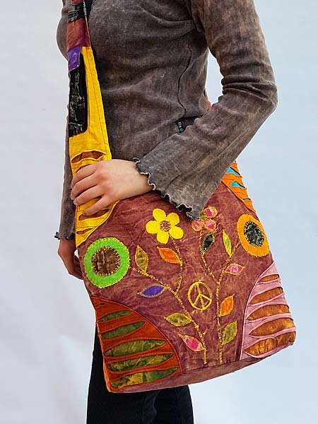 Hippie boho crossbody bag
