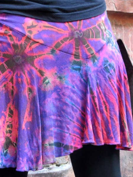 Tie dye mini skirt
