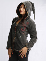 Fleece lined pixie hoodie