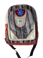 Pure hemp backpack made with a mix of woven cotton