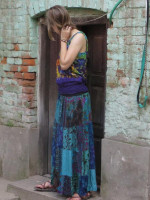 Rayon maxi skirt
