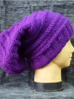 Purple slouch beanie