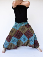 Striped Patchwork Harem Pants