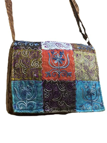 Patch embroidered bag